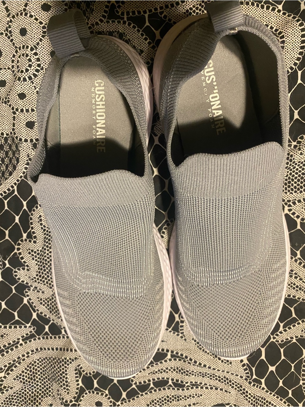 Cushionaire Slip-On Athletic Shoes for Women - Gray
